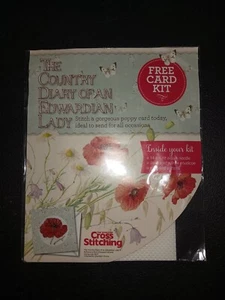 The Country Diary of an Edwardian Lady DMC Counted Cross Stitch Kit Poppies - Picture 1 of 2