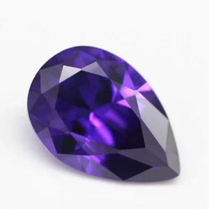 Zafiro púrpura 12x16 mm 14,40 quilates forma de corte facetado pera AAAAA VVS piedra preciosa suelta - Imagen 1 de 3