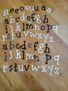 Chipboard LETTERS FROM A to z 2 1/2 " inches Tall 2 sets - Picture 1 of 1