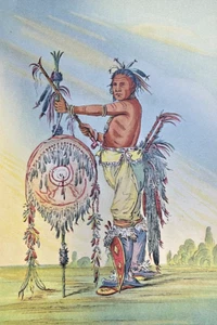 1903 Print Sauk Chief Pashepaho by George Catlin - Picture 1 of 2