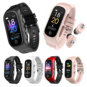 Reloj inteligente 2 en 1 con auriculares pulsera deportiva impermeables relojes Bluetooth - Imagen 1 de 15
