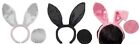 Bunny Ears And Tail Flexible Plush Satin Lining Halloween Easter ONE SIZE