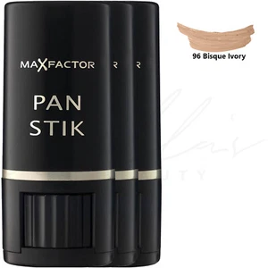 MAX FACTOR Pan Stik Full Coverage Foundation Stick - 96 Bisque Ivory *PACK OF 3* - Picture 1 of 4