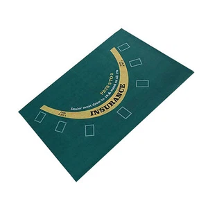 60x90" Texas Holdem Poker & Blackjack Game Table Felt Layout Mat - Picture 1 of 9