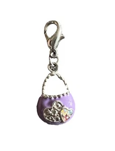 Jewelry Accessory Bracelet Charm Purple Purse Hearts Fashion Free Ship - Bild 1 von 12