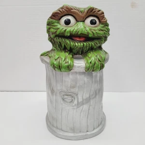 Vintage 1979 Oscar The Grouch Sesamstraße Keramik handbemalt Keksdose 12" - Bild 1 von 24