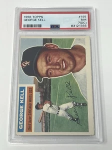 1956 Topps Baseball #195 George Kell PSA NM-MR 7 (OC) Chicago White Sox - Bild 1 von 3