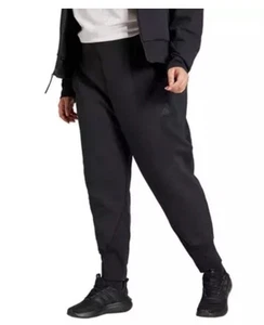 Adidas Z.N.E. Athletische Tapered Jogginghose Damen Übergröße 4X schwarz Fitnessstudio Freizeit - Bild 1 von 3