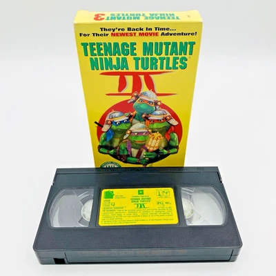 Teenage Mutant Ninja Turtles III (VHS, 1993) Tested w/ Slipcover TMNT Samurai VG - Image 1 of 4