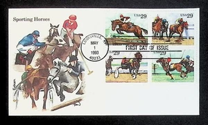 US FDC # 2758-2760 29c Sporting Horses Edken 1 FDC  1993, 9Q595 - Picture 1 of 1