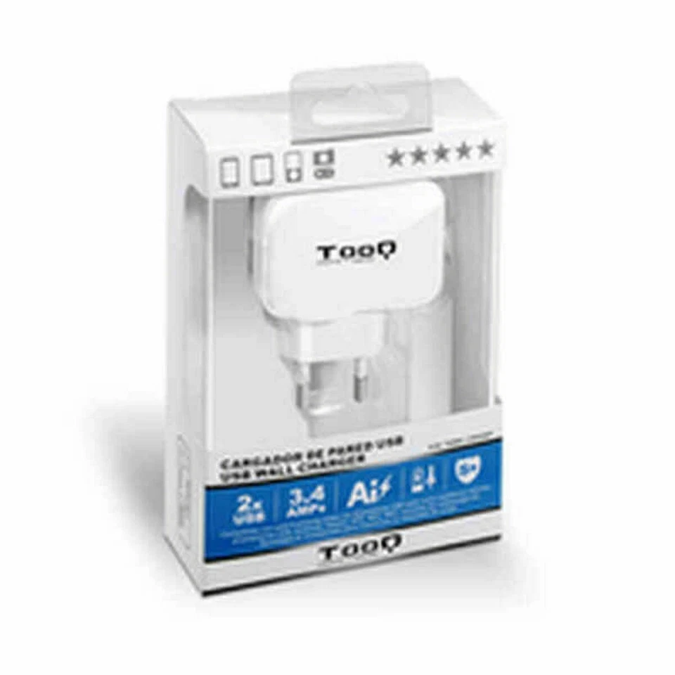 Caricabatterie da Parete TooQ TQWC-1S02WT USB x 2 17W Bianco 17 W - Immagine 1 di 1