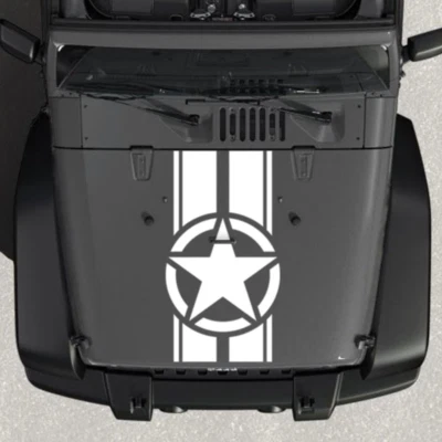 Pegatina de cubierta de capó de auto para Jeep Renegade Patriot Wrangler JK L TJ Trail Hawk Foto 1 de 4