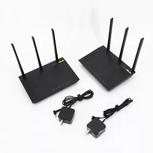 2 ASUS RT-AC66U B1 Dual-Band WiFi Routers AC1750 AiMesh Gigabit LAN with USB 3.0 - Picture 1 of 12