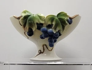 Graff Porcelain Footed Bowl / Soap Dish with Grapes and Leaves - Picture 1 of 7