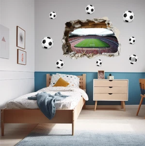 Smashed Wall Premier League Arsenal Wall Art Decal Kids Bedroom Wall Sticker - Picture 1 of 11