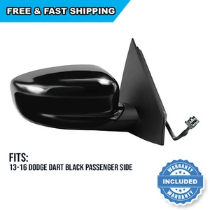 13-16 Dodge Dart Black Passenger Side Power Mirror 60595C - Picture 1 of 5