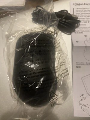 Amazon Basics 3-Button USB Wired Mouse - Standard, Black - Image 1 of 3