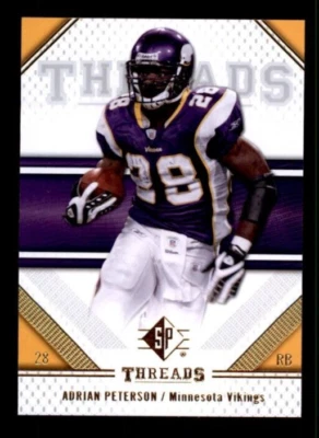 2009 SP Threads #2 Adrian Peterson. - Image 1 of 2