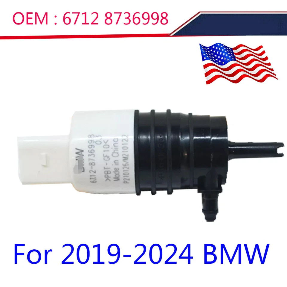 OEM 8736998 WASH PUMP For 19-2024 BMW X5 X6 X7 330i 330e Windscreen Washer Pump - Image 1 of 4