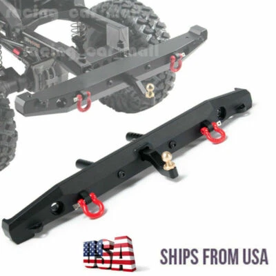 Parachoques trasero de aleación con enganche de caída de remolque para 1:10 RC TRX-4 SCX10 90046 Foto 1 de 4