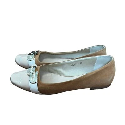 FURLA SUEDE CHAIN FLATS WOMENS SIZE 8 - Image 1 of 4