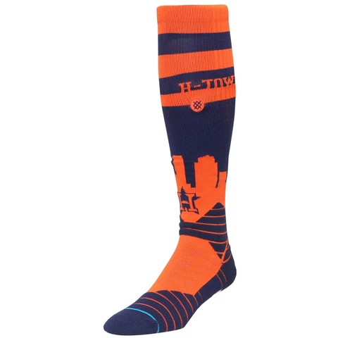Men's Stance Navy Houston Astros Diamond Pro OTC Socks Cover
