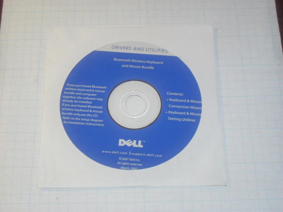 Dell Bluetooth Wireless Keyboard & Mouse Bundle Drivers & Utilities Install CD - Image 1 of 1