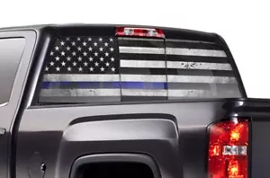 Calcomanía de gráficos de visión envolvente de ventana para GMC Sierra Chevy Silverado 14-17 U LNE - Imagen 1 de 1