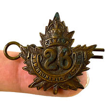 WW1 CEF 26th Battalion Collar Badge Saint John New Brunswick