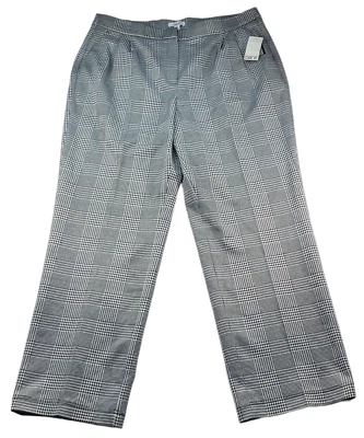 Bar III Dress Pants Womens size 16 Black Gray Houndstooth Business Career New - Image 1 of 4