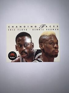 1994 SkyBox Changing Faces Eric Floyd & Dennis Rodman #315 San Antonio Spurs 🔥