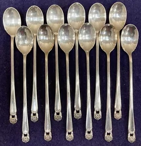 12 Pieces 1841 Rogers Bros ETERNALLY YOURS Silverplate ICE TEA SPOONS No Mono - Picture 1 of 3