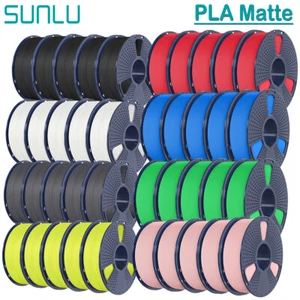 SUNLU 5KG 10KG Matte PLA 3D Printer Filament 1.75mm PLA 1KG/Spool Matte Finish - Picture 1 of 28