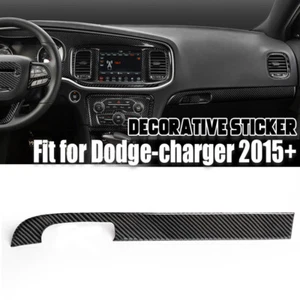 Tablero de instrumentos de carbono copiloto caja de almacenamiento panel cubierta embellecedor para Dodge Charger 2015+ - Imagen 1 de 12