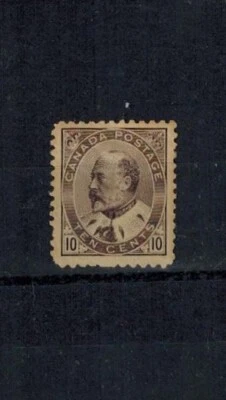 Canada 1903 KG EVII SG 184 80 Cent Dull Purple MOG Tiny HR VF Well-Centered - Image 1 of 2