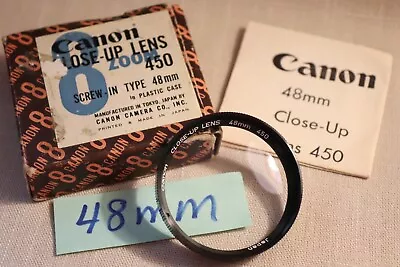 EXC Vtg CANON 48mm CLOSE-UP 450 ZOOM FILTER, Japan 48mm Close-up 450 Zoom NICE++ - Image 1 of 4