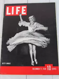 Life Magazine December 11, 1939 Betty Grable - Picture 1 of 7