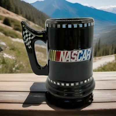Taza Sherwood NASCAR 2004 Racing Tall negra Beer Stein 6 1/4" de alto 36 oz Foto 1 de 4