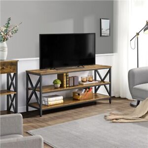55'' Industrial TV Stand with Storage Shelf Entertainment Center for Living Room