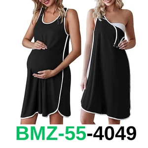 Ekouaer Labor and Delivery Gown for Hospital 3 in 1 Nursing Dress Sleeveless, S - Picture 1 of 4