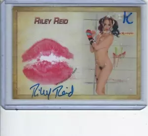Riley Reid Collectors Expo signierte & geküsste Karte Trading #K internationales Modell - Bild 1 von 2