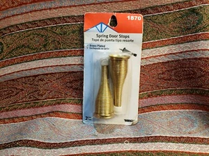 Placa de latón Spring Door Stops paquete de 2 cuentas nueva punta de goma gran precio - Imagen 1 de 9