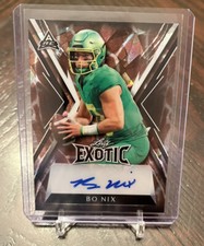2023 Leaf Exotic Bo Nix Auto Draft RC Metal Signature Prizm 1/2 Ducks
