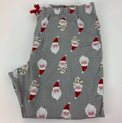 Pantalones de pijama antiguos azul marino de Navidad para mujer XXL 2XL grises Santas vacaciones Foto 1 de 3