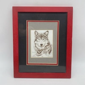 Vintage David Heald Wolf Print Framed Matted - Picture 1 of 4