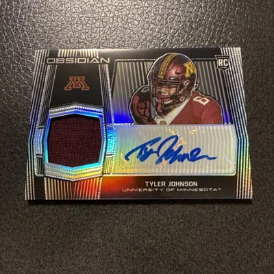 Tyler Johnson 2020 Panini Obsidian Collegiate Rookie Patch Auto SP /99 Bucs - Image 1 of 4