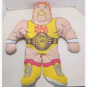 Vintage 1990 Hulk Rules Hulk Hogan Pillow Plush WWF Wrestling Buddies 22" Tonka - Picture 1 of 3