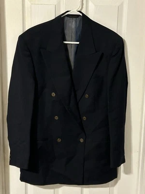 Chaqueta/ Blazer Nino Cerruti Rue Royale Para Hombres Doble Pecho Azul Marino Foto 1 de 4