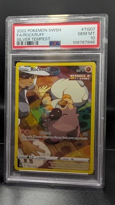 Pokemon Silver Tempest Rockruff TG07 💎PSA 10 Gem Mint💎 - Image 1 of 2