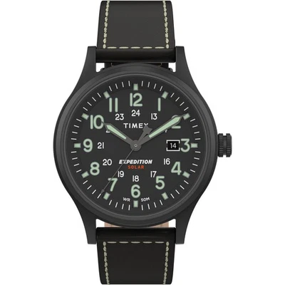 Мужские часы Timex Expedition TW4B18500 40 мм на солнечных батареях черный циферблат 50 М кожа - Изображение 1 из 3